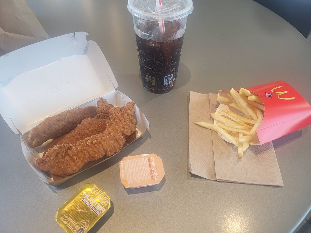 McDonald's chicken strips and fries
